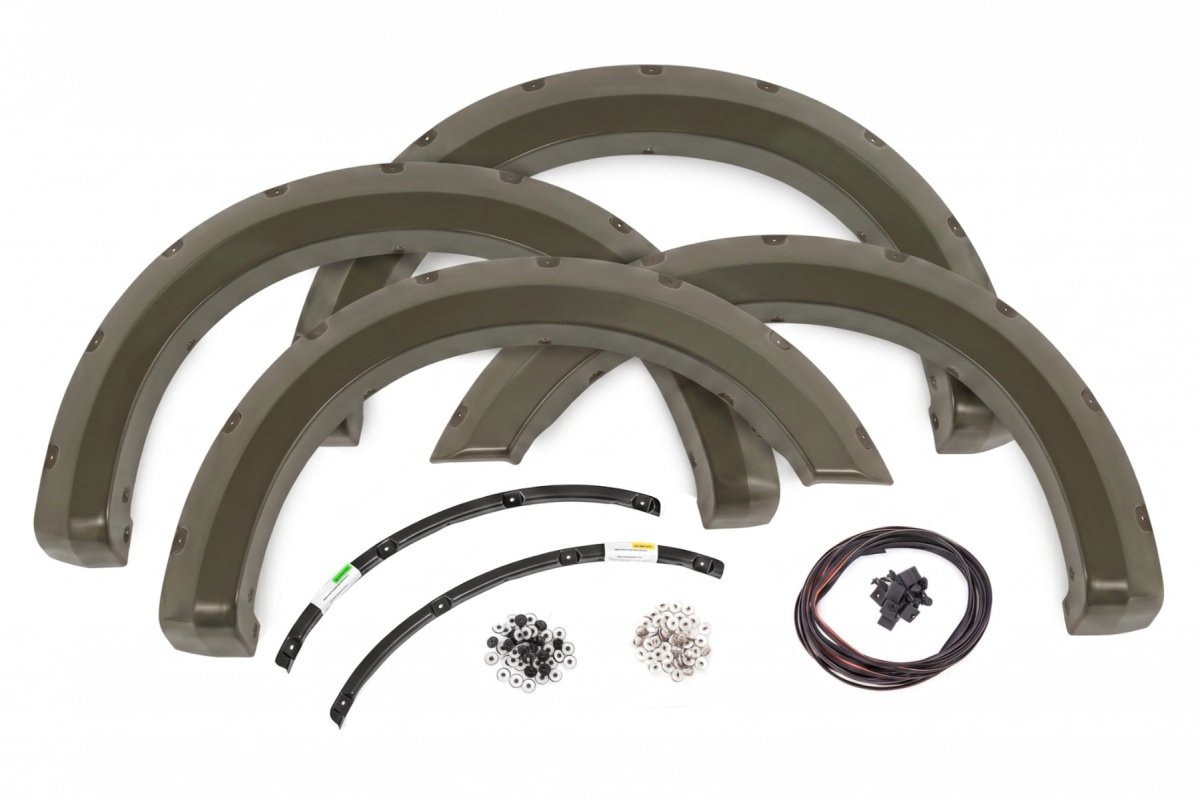 Ford F-350 Super Duty Pocket Fender Flares - Rough Country - T9 Marsh Gray - '23-'26